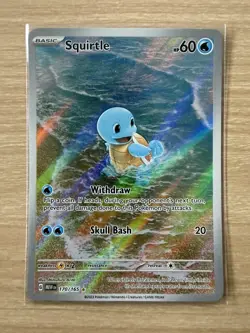 Pokemon TCG Card Squirtle 170/165 S&V 151 Illustration Rare English - NM - Image 3