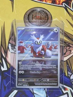 152/132 Delibird Mega Evolution Pokemon Card IR Full Art Pack Fresh English Tcg - Image 1