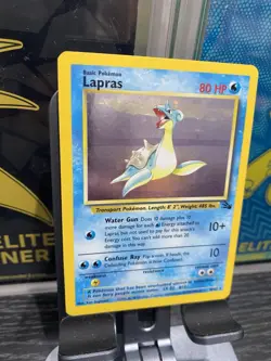 Pokemon TCG Lapras Fossil Holo Card 10/62 #97 - Image 2