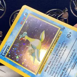 1999 Fossil Set Lapras Holo #10/62 Rare WOTC Pokemon Card NM - Image 4