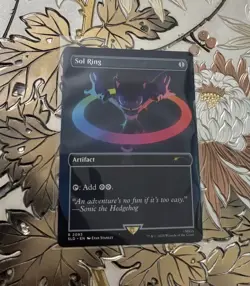 MTG Sonic x Secret Lair Sol Ring 2093 Chasing Adventure Non-Foil Card - Image 1
