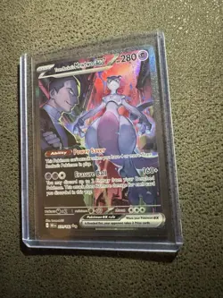 Pokemon TCG Destined Rivals Team Rockets Mewtwo EX Card 231/182 - Image 1