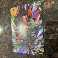 Super 17 Diabolical Union PRERELEASE Foil Dragon Ball Super Card Game | NM - Image 2