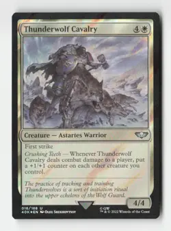 Thunderwolf Cavalry (Surge Foil) Universes Beyond: Warhammer 40,000 #16 Uncommon - Image 1