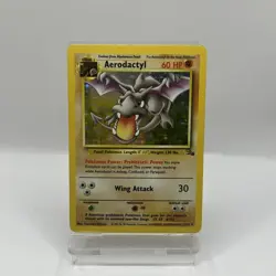 Aerodactyl Holo 1/62 Pokemon Card Fossil Vintage Rare WOTC MP / LP - Image 1