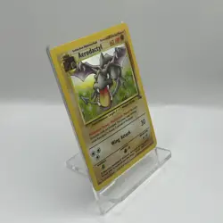 Aerodactyl Holo 1/62 Pokemon Card Fossil Vintage Rare WOTC MP / LP - Image 2