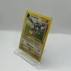 Aerodactyl Holo 1/62 Pokemon Card Fossil Vintage Rare WOTC MP / LP - Image 3