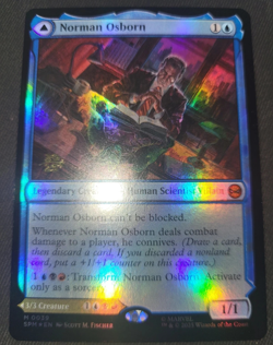 MTG Marvel's Spider-Man Prerelease Promo Foil Norman Osborn (NM) - Image 1