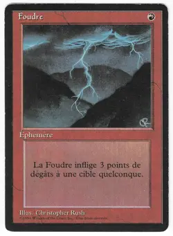 ►Magic-Style◄ MTG - Lightning Bolt - French Revised FBB - Good/Played - Image 1