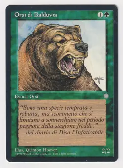 Italian Balduvian Bears Proof MP Ice Age Artist Quinton Hoover 1996 MTG Magic AP - Image 1