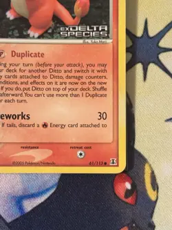 Pokemon Card - Ditto Charmander Delta Species 37/113 Reverse Holo Stamped - Image 4