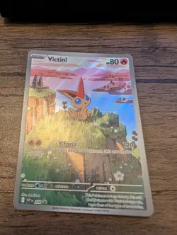Pokemon TCG Victini SVP 208 Black Star Promo Illustration Rare Near Mint - Image 1