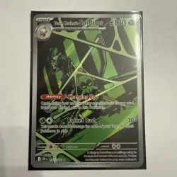 Pokemon TCG Destined Rivals Team Rockets Spidops Illustration Rare Card 187/182 - Image 1