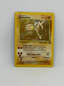 Pokemon Card Hitmonlee 7/62 Fossil HOLO RARE - HP - Image 1