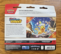 Pokemon TCG: Scarlet Violet: Surging Sparks 3 Pack Booster Blister! New, Sealed! - Image 2