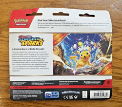 Pokemon TCG: Scarlet Violet: Surging Sparks 3 Pack Booster Blister! New, Sealed! - Image 4