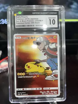 CGC Gem Mint 10 Reds Pikachu 2018 270/sm-p Pokemon Center - Image 1