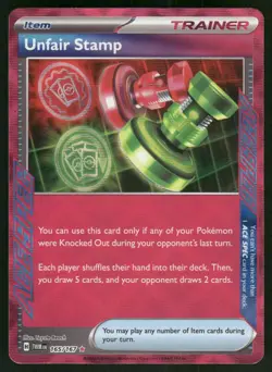 Unfair Stamp 165/167 ACE SPEC Rare Holo NM Pokemon SV06: Twilight Masquerade - Image 1