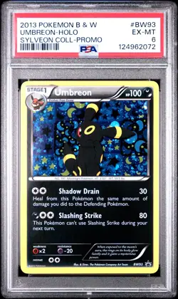 2013 POKEMON BLACK STAR PROMO UMBREON #BW93 HOLO PSA 6 EX #124962072 - Image 1