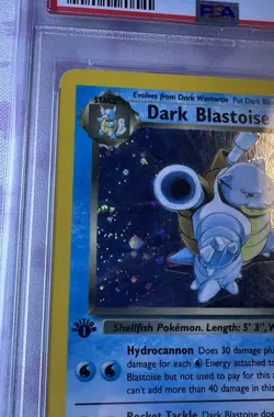 SWIRL PSA 1ST EDITION 2000 Team Rocket Dark Blastoise 3/82 Holo Foil Pokemon - Image 2