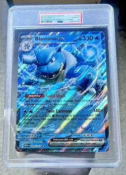 2025 Pokemon 151 English Blooming Waters Blastoise ex 009/165 JUMBO Promo PSA 10 - Image 1