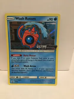 Wash Rotom SM94 Holo Pokemon Ultra Prism Prerelease Black Star Promo Stamped - Image 1