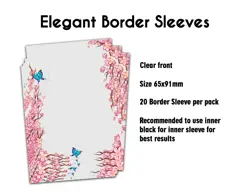 Border Sleeves Cherry Blossom (20 Sleeves) Yugioh - Image 1