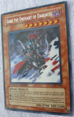 Yugioh 1x Gorz the Emissary of Darkness DLG1-EN000 Secret Rare Limited Ed NM - Image 2