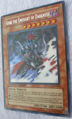 Yugioh 1x Gorz the Emissary of Darkness DLG1-EN000 Secret Rare Limited Ed NM - Image 3