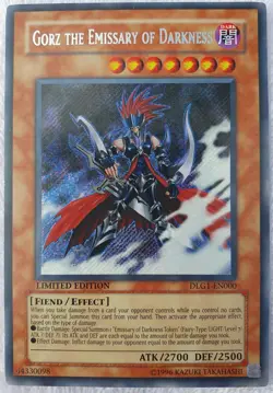 Yugioh 1x Gorz the Emissary of Darkness DLG1-EN000 Secret Rare Limited Ed NM - Image 4