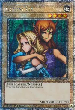 Gemini Elf (Quarter Century Secret Rare) - 1st Edition RA03 NM YuGiOh - Image 1