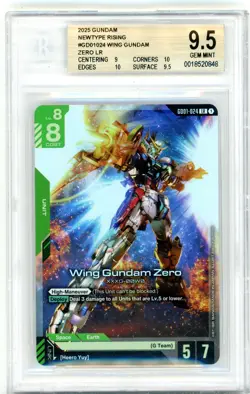 BGS GEM MINT 9.5 Wing Gundam Zero GD01-024 LR Newtype Rising - Gundam Card Game - Image 1