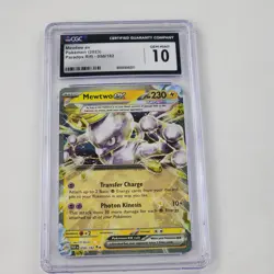 CGC 10 Mewtwo EX 058/182 Paradox Rift Full Art Holo Double Rare Pokemon Card Gem - Image 1