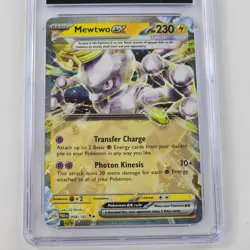 CGC 10 Mewtwo EX 058/182 Paradox Rift Full Art Holo Double Rare Pokemon Card Gem - Image 3