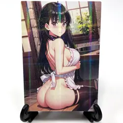 Sexy Hot Anime Waifu Maid Girl Doujin Lewd Goddess Story Holographic Art Card - Image 2