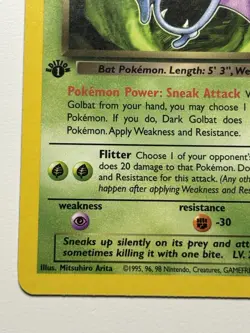 Dark Golbat 24/82 1st Edition Nonholo Team Rocket NM Vintage Pokemon Card - Image 4