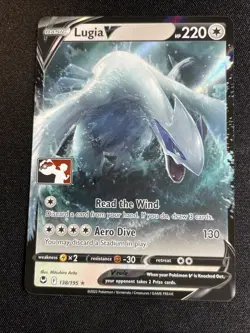 Pokemon Lugia V 138/195 Holo, Sword & Shield - Silver Tempest Pokemon Card, NM - Image 3
