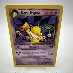 Pokemon Card - Dark Hypno Team Rocket 26/82 Non Holo Rare WOTC Vintage - LP - Image 1