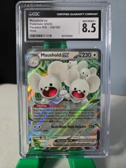 CGC 8.5 Maushold EX Holo SV04 155/182 Paradox Rift Pokemon Card English Graded - Image 1