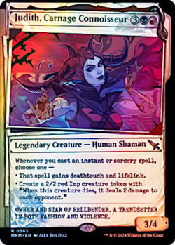 Judith, Carnage Connoisseur Foil Murders at Karlov Manor MTG Showcase Dossier - Image 1