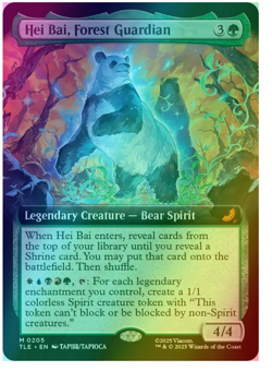 Hei Bai, Forest Guardian - Foil - Extended Art Avatar MTG - Image 1