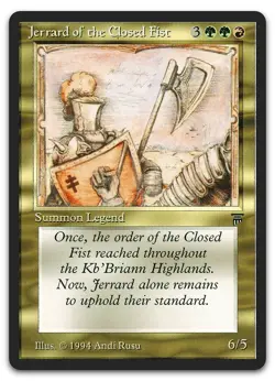 Jerrard of the Closed Fist (NM) Legends LEG Magic MTG - Image 1
