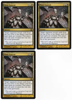 Mind Funeral x3 3x 2009 Alara Reborn Multi-Color Uncommon Sorcery MTG SP - NM A1 - Image 1