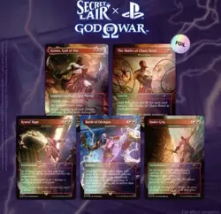 SECRET LAIR x PLAYSTATION God of War: Greek Foil Edition - SHIPPED - NEW - Image 1