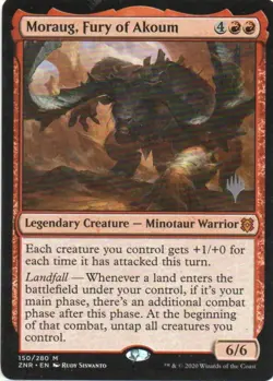 MTG: Zendikar Rising: Promo Pack Moraug, Fury of Akoum: Lightly Played Condition - Image 1