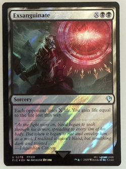 Magic the Gathering: Exsanguinate (Surge Foil) Commander: Final Fantasy Foil NM - Image 1