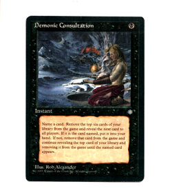 MTG Demonic Consultation SP/NM- Ice Age Magic the Gathering ~ Free Shipping ~ - Image 1