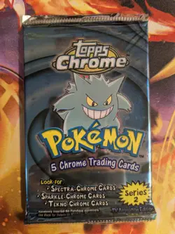 2000 Topps Chrome Pokemon Series 2 vintage factory sealed pack super rare - Image 1