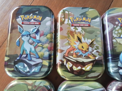 8 POKEMON Prismatic Evolutions Mini Tin empty promo art rare sr eevee flareon ex - Image 2