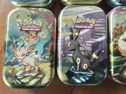 8 POKEMON Prismatic Evolutions Mini Tin empty promo art rare sr eevee flareon ex - Image 4